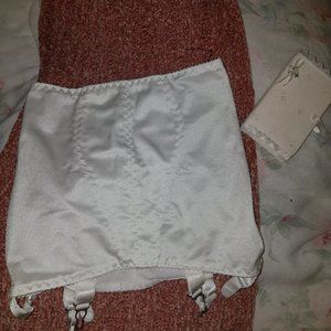 White Satin Girdle with Six Strap Garters